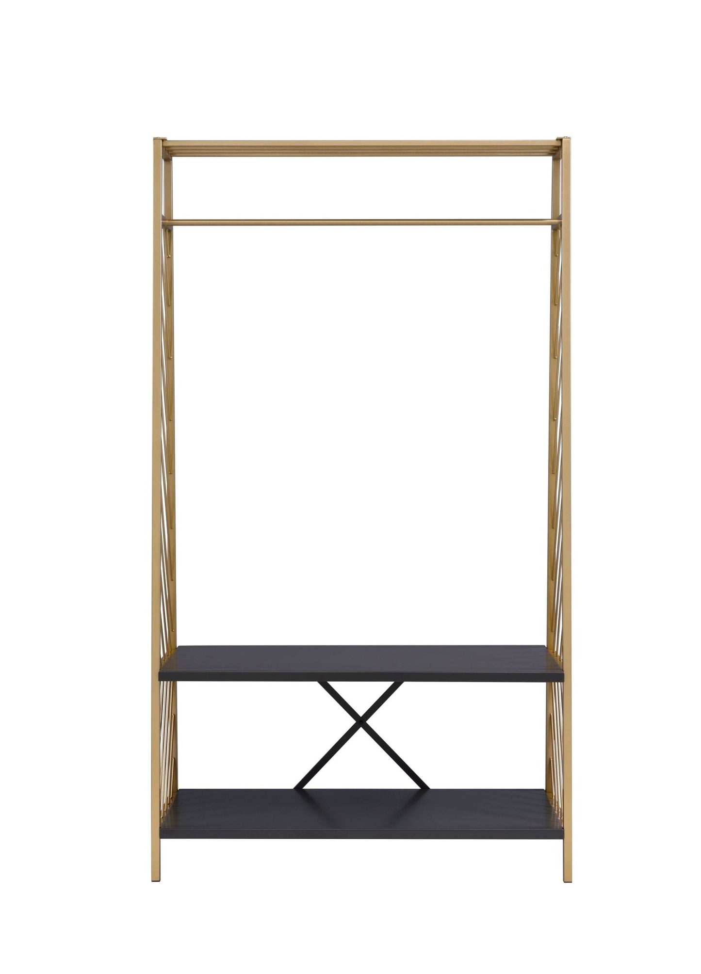 Pahor Gold & Black Finish Hall Tree - 1st Choice Furniture Direct