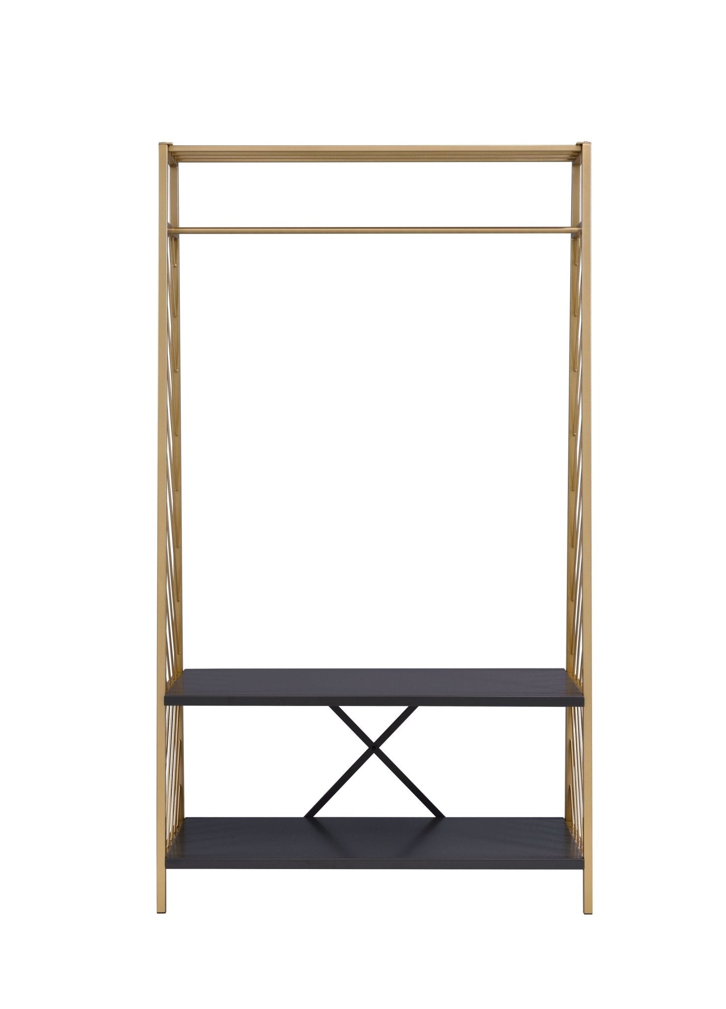 Pahor Gold & Black Finish Hall Tree - 1st Choice Furniture Direct