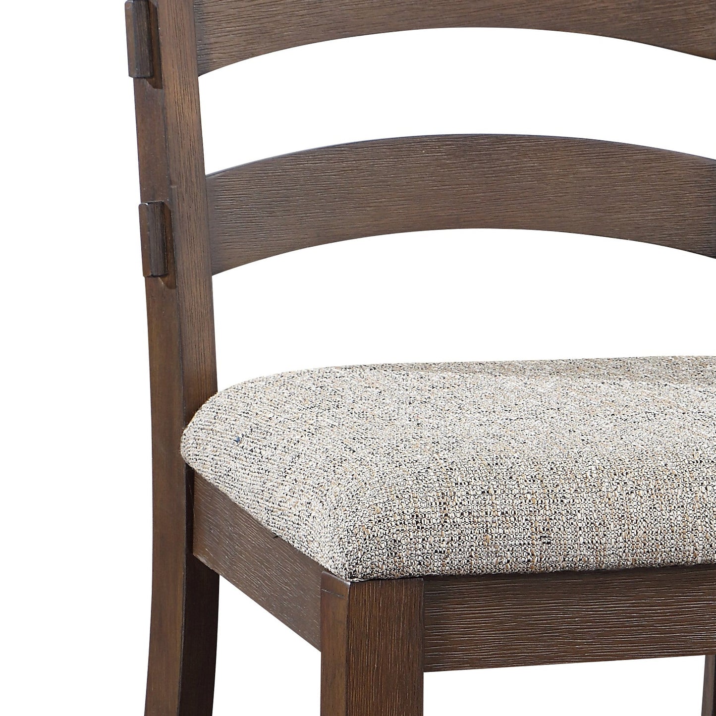 Pascaline Gray Fabric, Rustic Brown & Oak Finish Side Chair (Set of 2) - 1st Choice Furniture Direct