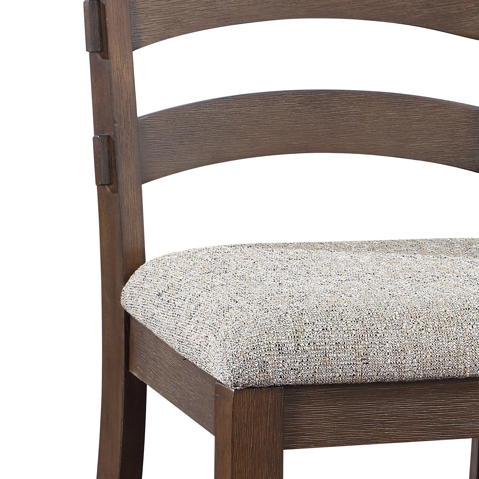 Pascaline Gray Fabric, Rustic Brown & Oak Finish Side Chair (Set of 2) - 1st Choice Furniture Direct