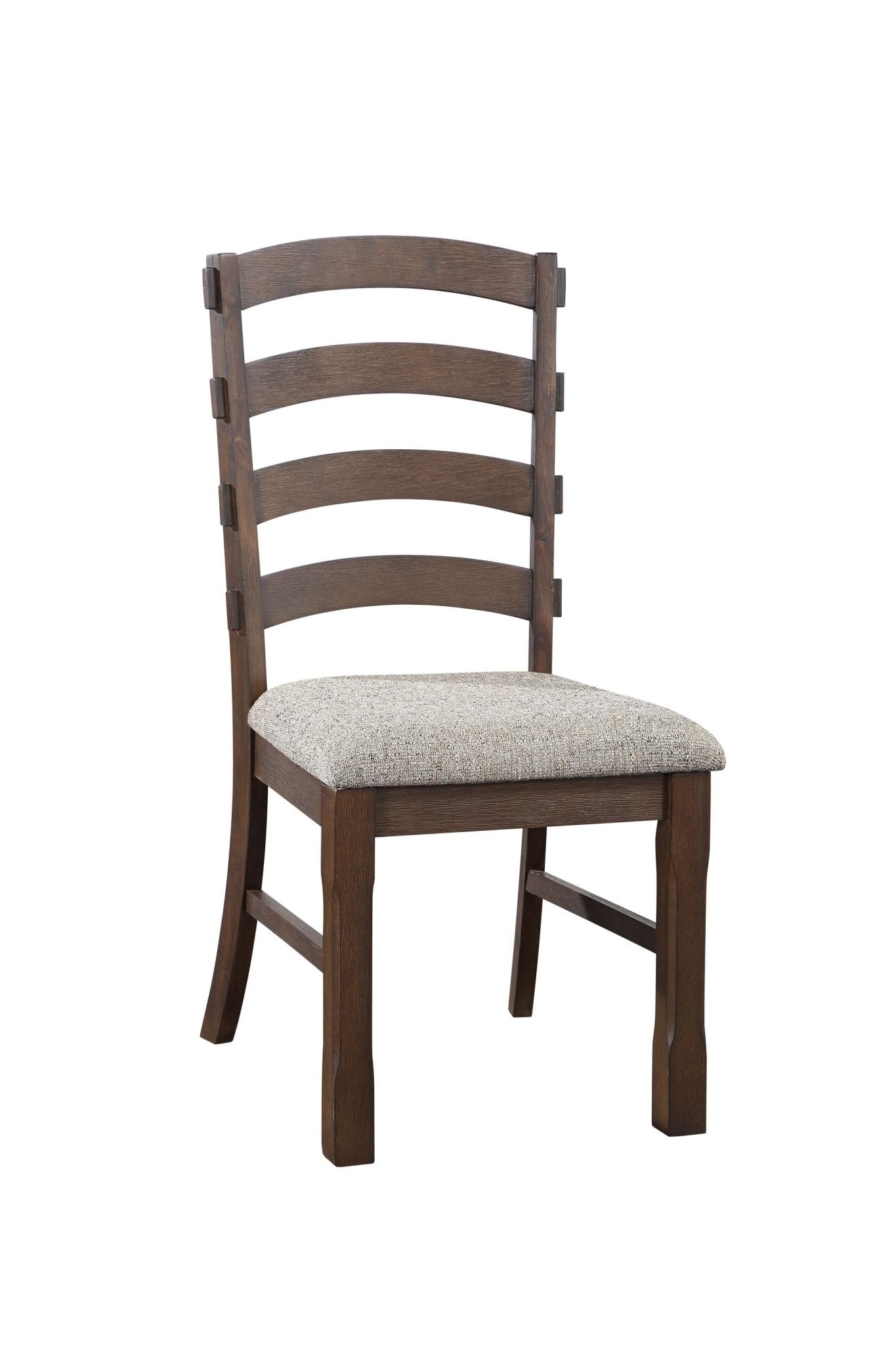 Pascaline Gray Fabric, Rustic Brown & Oak Finish Side Chair (Set of 2) - 1st Choice Furniture Direct