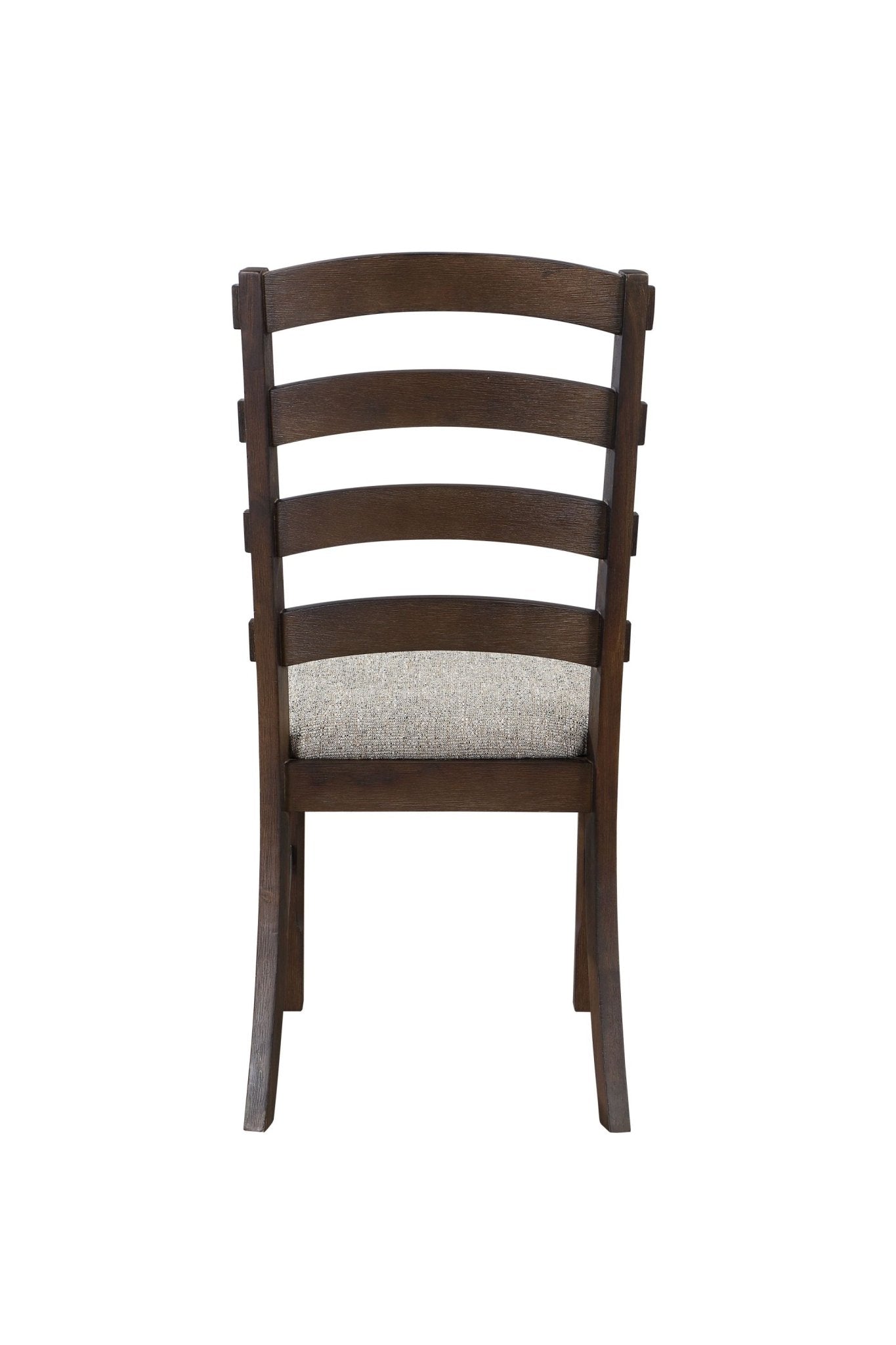 Pascaline Gray Fabric, Rustic Brown & Oak Finish Side Chair (Set of 2) - 1st Choice Furniture Direct