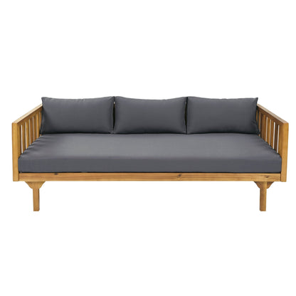 PATIO FURNITRE SETS : CLAREMONT 3 SEATER DAYBED + ACACIA WOOD TABLE - 1st Choice Furniture Direct