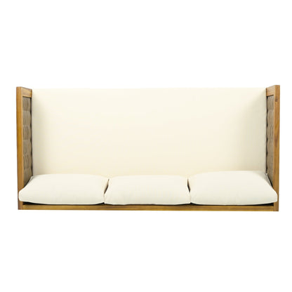 PATIO FURNITRE SETS : CLAREMONT 3 SEATER DAYBED + ACACIA WOOD TABLE - 1st Choice Furniture Direct