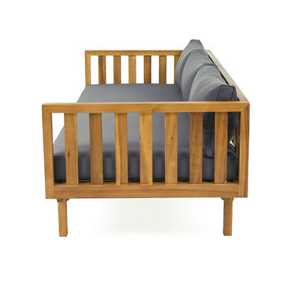 PATIO FURNITRE SETS : CLAREMONT 3 SEATER DAYBED + ACACIA WOOD TABLE - 1st Choice Furniture Direct