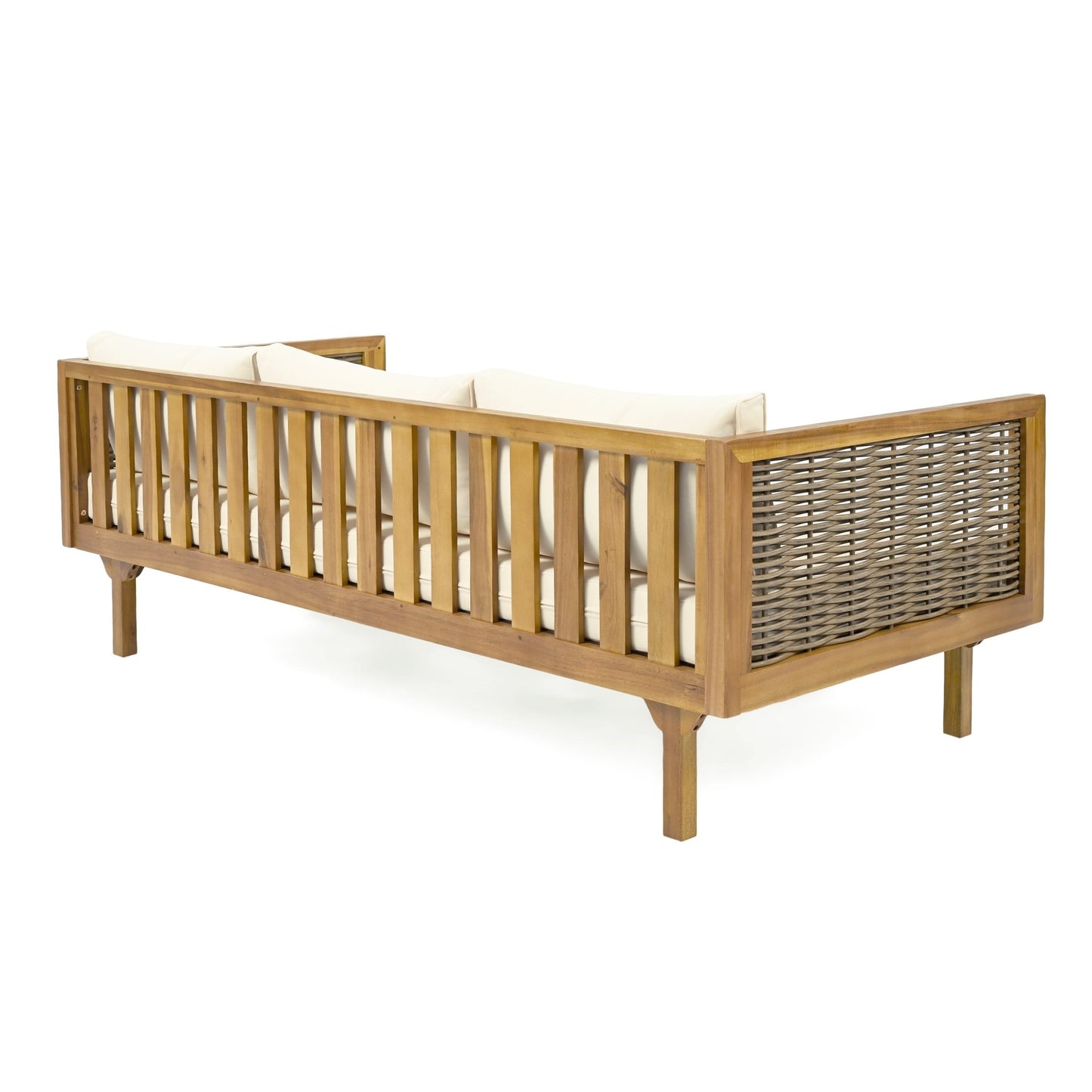 PATIO FURNITRE SETS : CLAREMONT 3 SEATER DAYBED + ACACIA WOOD TABLE - 1st Choice Furniture Direct