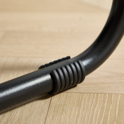 Patio Outdoor Lounge Chair with Ottoman, Comfy Sling Recliner Chair with Puffy Cushion and Foot Stool, Ideal for Living Room, Bedroom, Reading Room, Black frame with white cushion - 1st Choice Furniture Direct