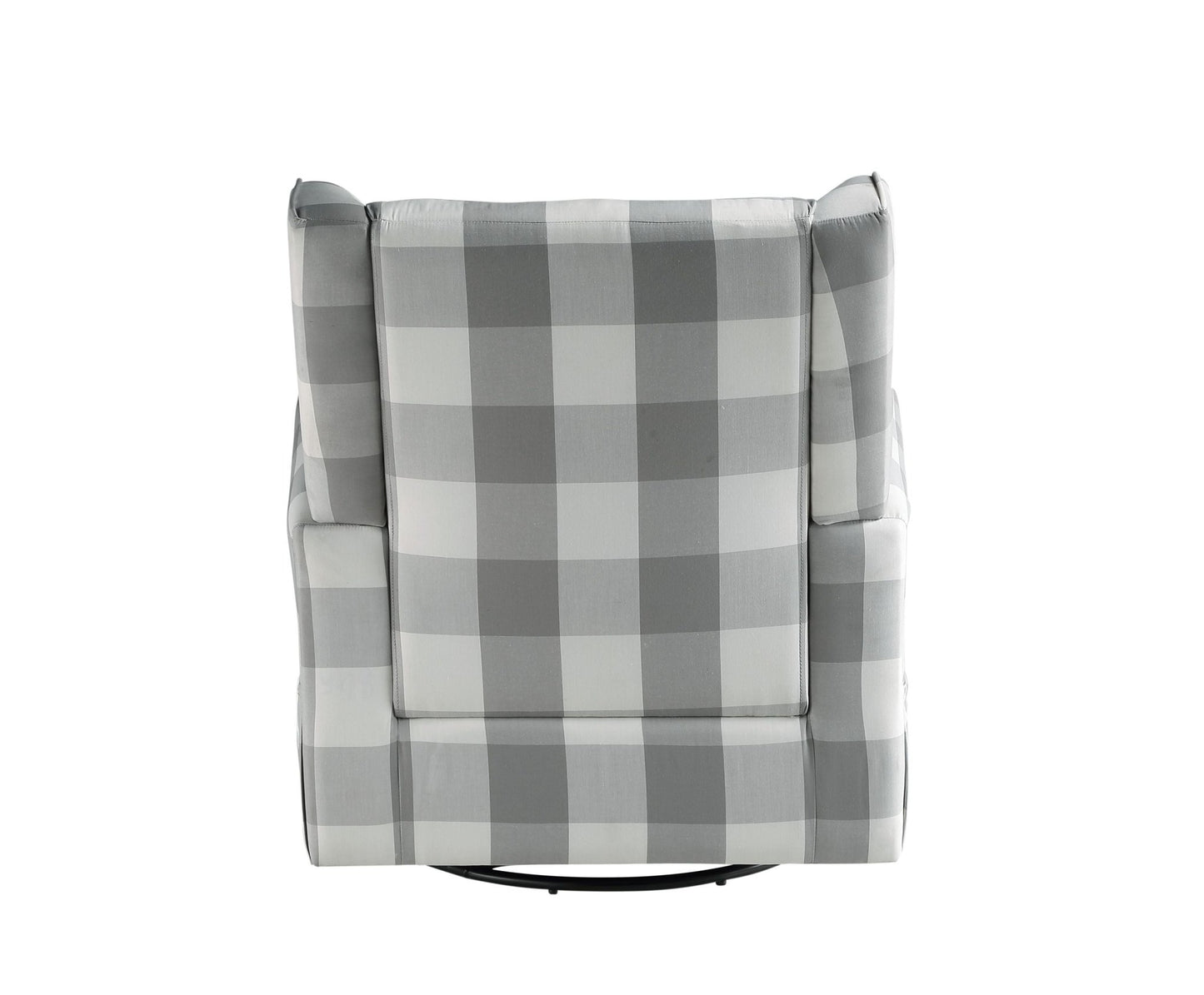 Patli Gray&White Fabric Glider Chair with Swivel - 1st Choice Furniture Direct