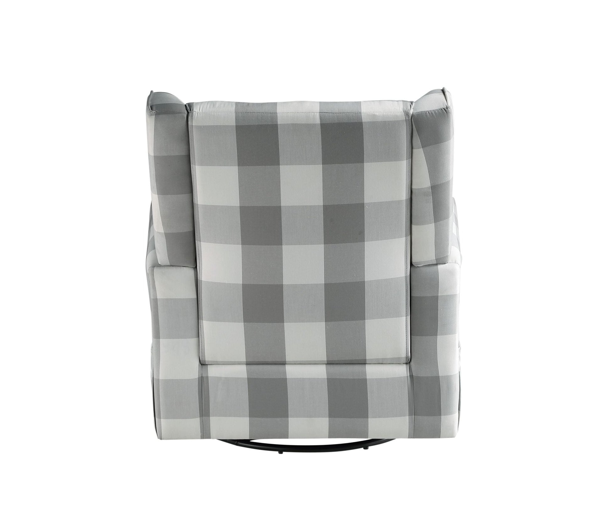 Patli Gray&White Fabric Glider Chair with Swivel - 1st Choice Furniture Direct
