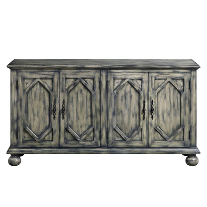 Pavan Rustic Gray Finish Console Cabinet - 1st Choice Furniture Direct