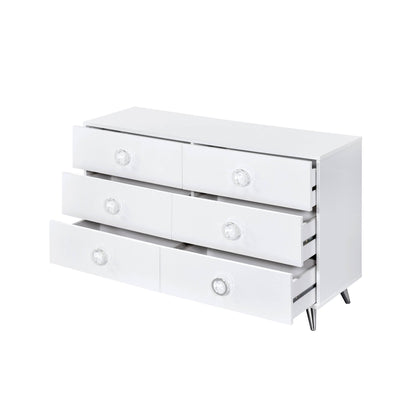 Perse White Finish Dresser - 1st Choice Furniture Direct