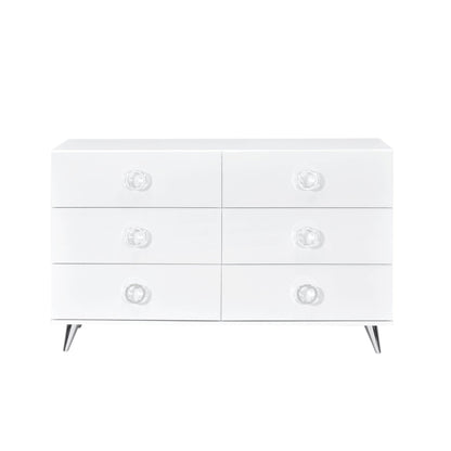 Perse White Finish Dresser - 1st Choice Furniture Direct