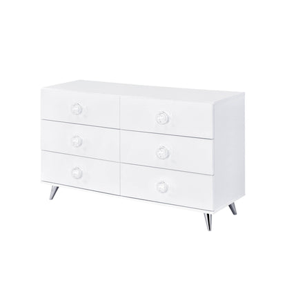 Perse White Finish Dresser - 1st Choice Furniture Direct