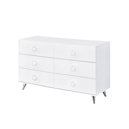 Perse White Finish Dresser - 1st Choice Furniture Direct