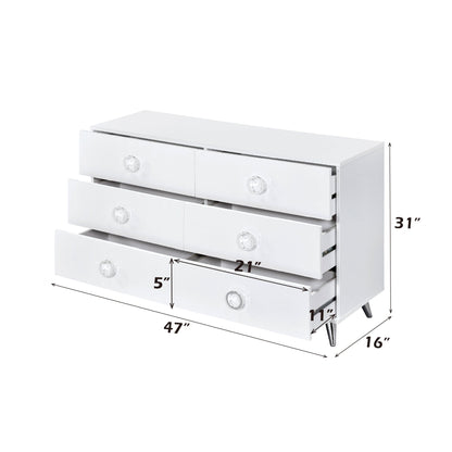 Perse White Finish Dresser - 1st Choice Furniture Direct