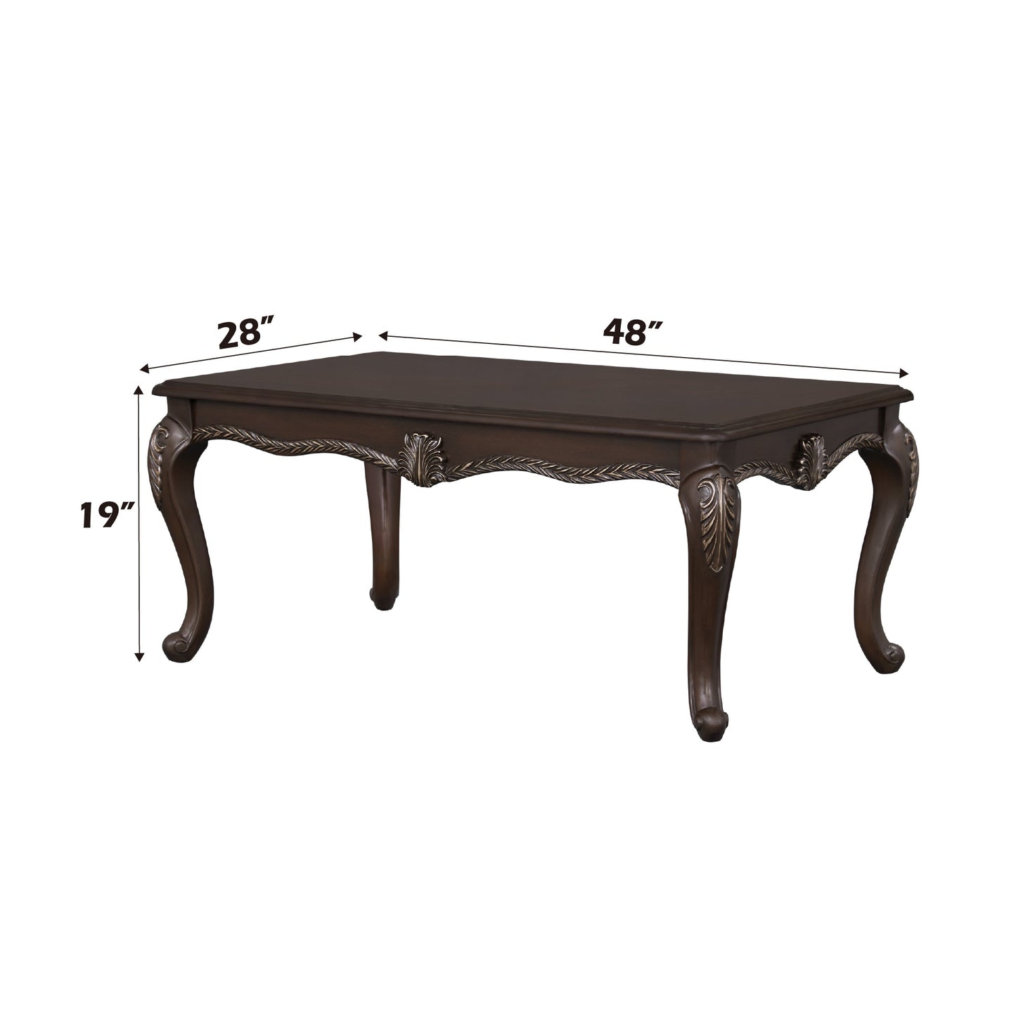 Pierce Cherry Finish Coffee Table - 1st Choice Furniture Direct