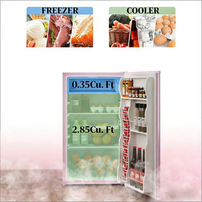 Pink Mini Fridge with Freezer | Compact Retro Refrigerator for Dorm & Bedroom - 1st Choice Furniture Direct