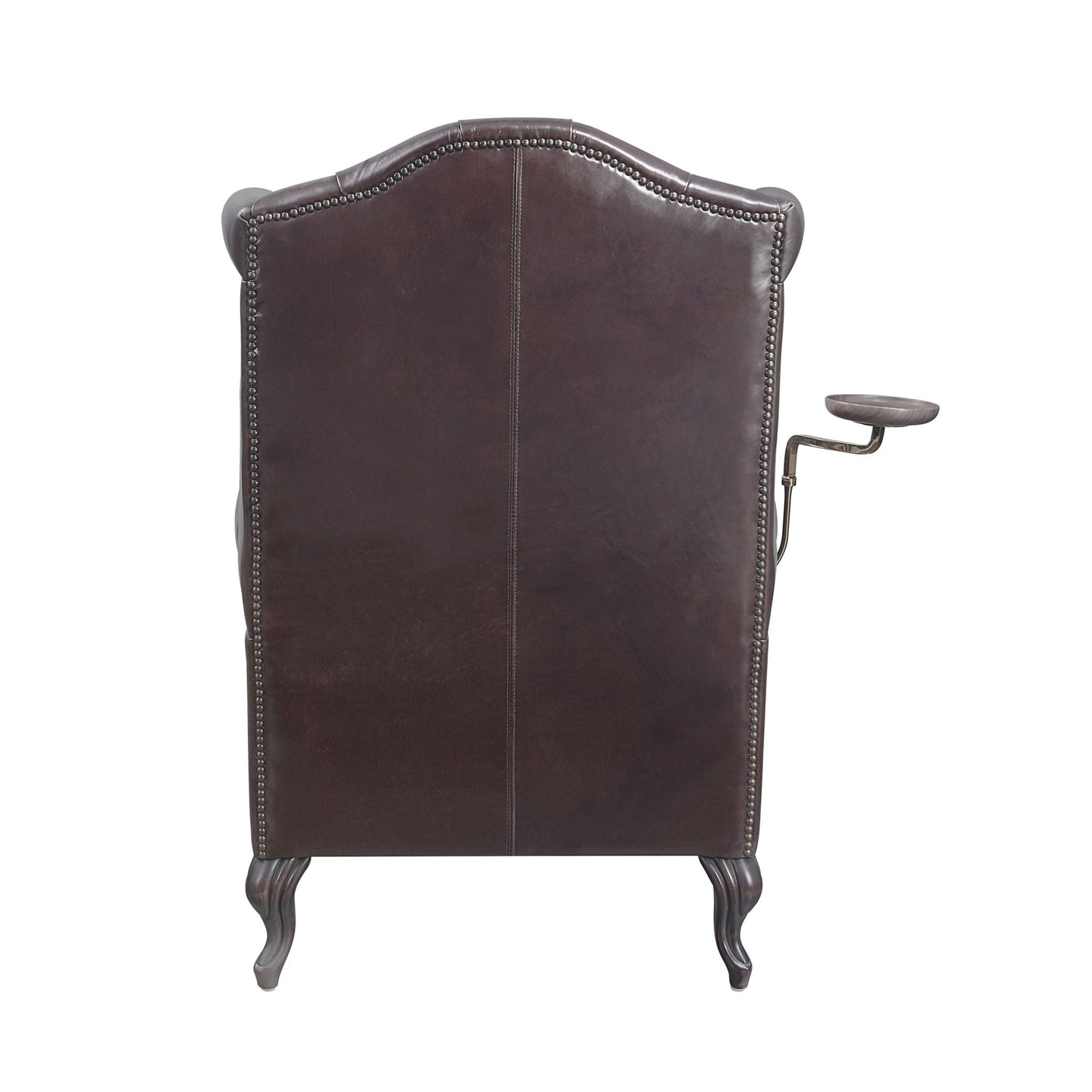 Pino Vintage Brown Top Grain Leather Accent Chair with 1 Toss Pillow - 1st Choice Furniture Direct