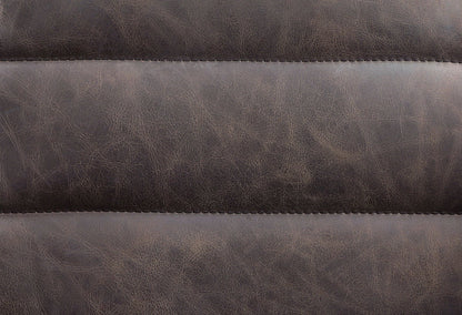 Pipino Antique Ebony Top Grain Leather Accent Chair with Swivel - 1st Choice Furniture Direct