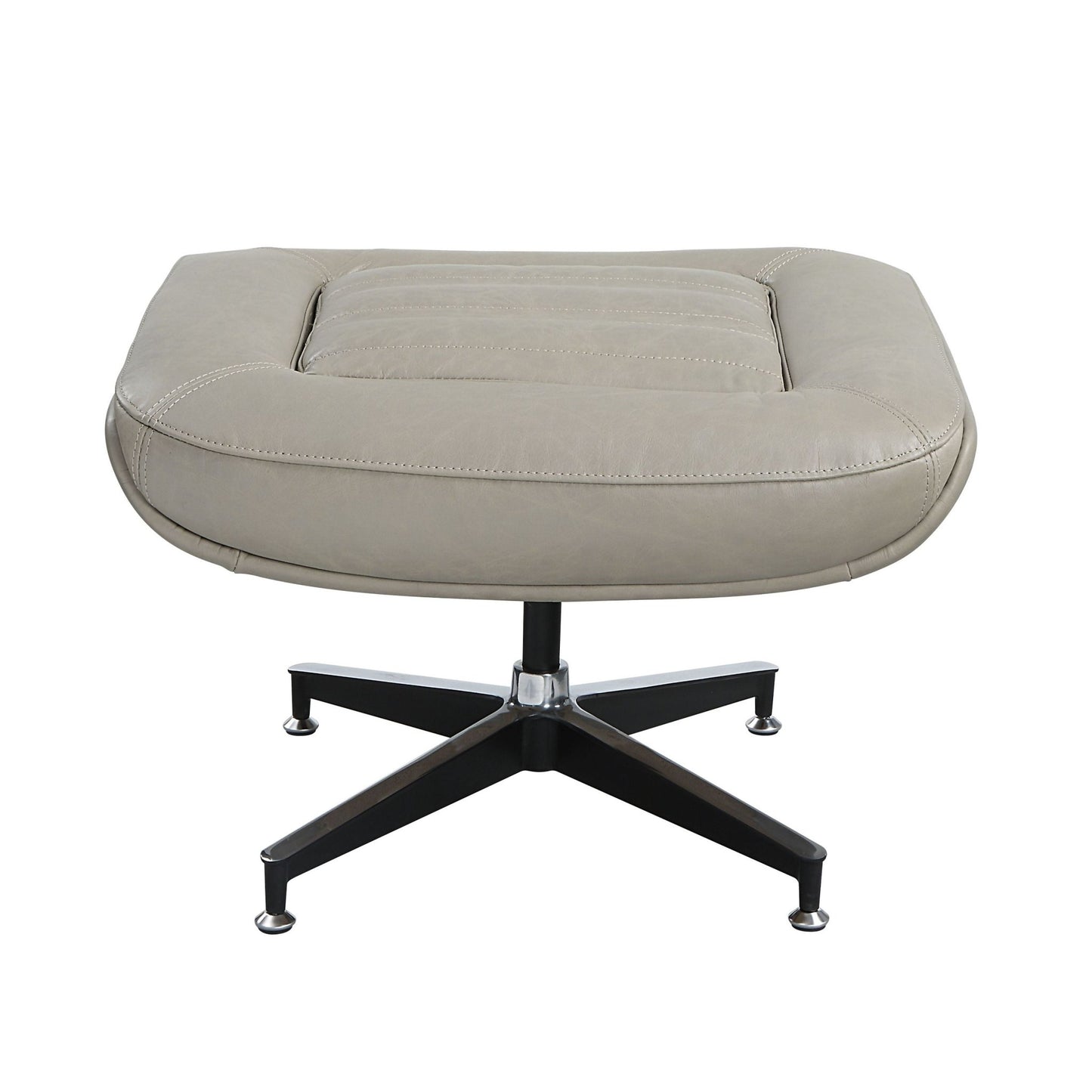 Piran Twilight Top Grain Leather Accent Chair and Ottoman with Swivel - 1st Choice Furniture Direct