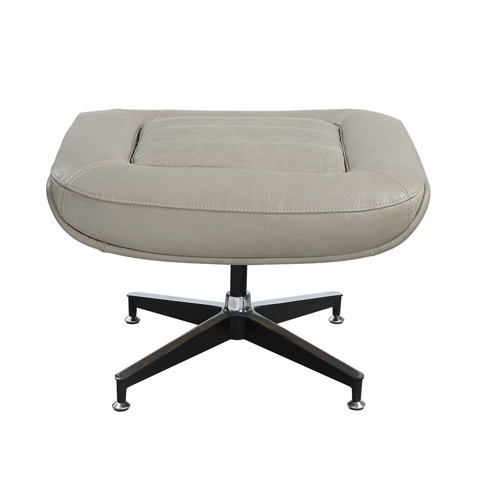 Piran Twilight Top Grain Leather Accent Chair and Ottoman with Swivel - 1st Choice Furniture Direct