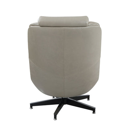 Piran Twilight Top Grain Leather Accent Chair with Swivel - 1st Choice Furniture Direct