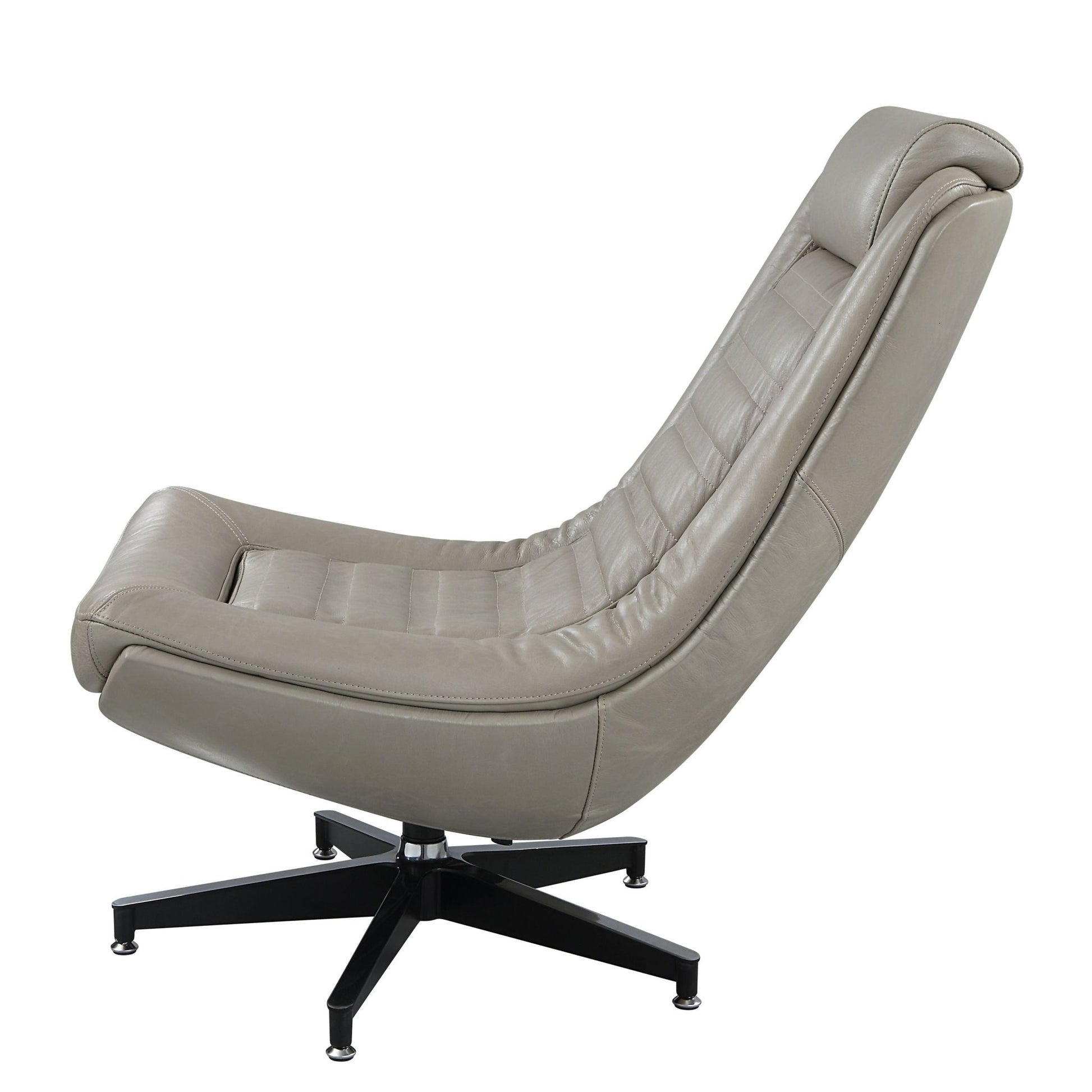Piran Twilight Top Grain Leather Accent Chair with Swivel - 1st Choice Furniture Direct