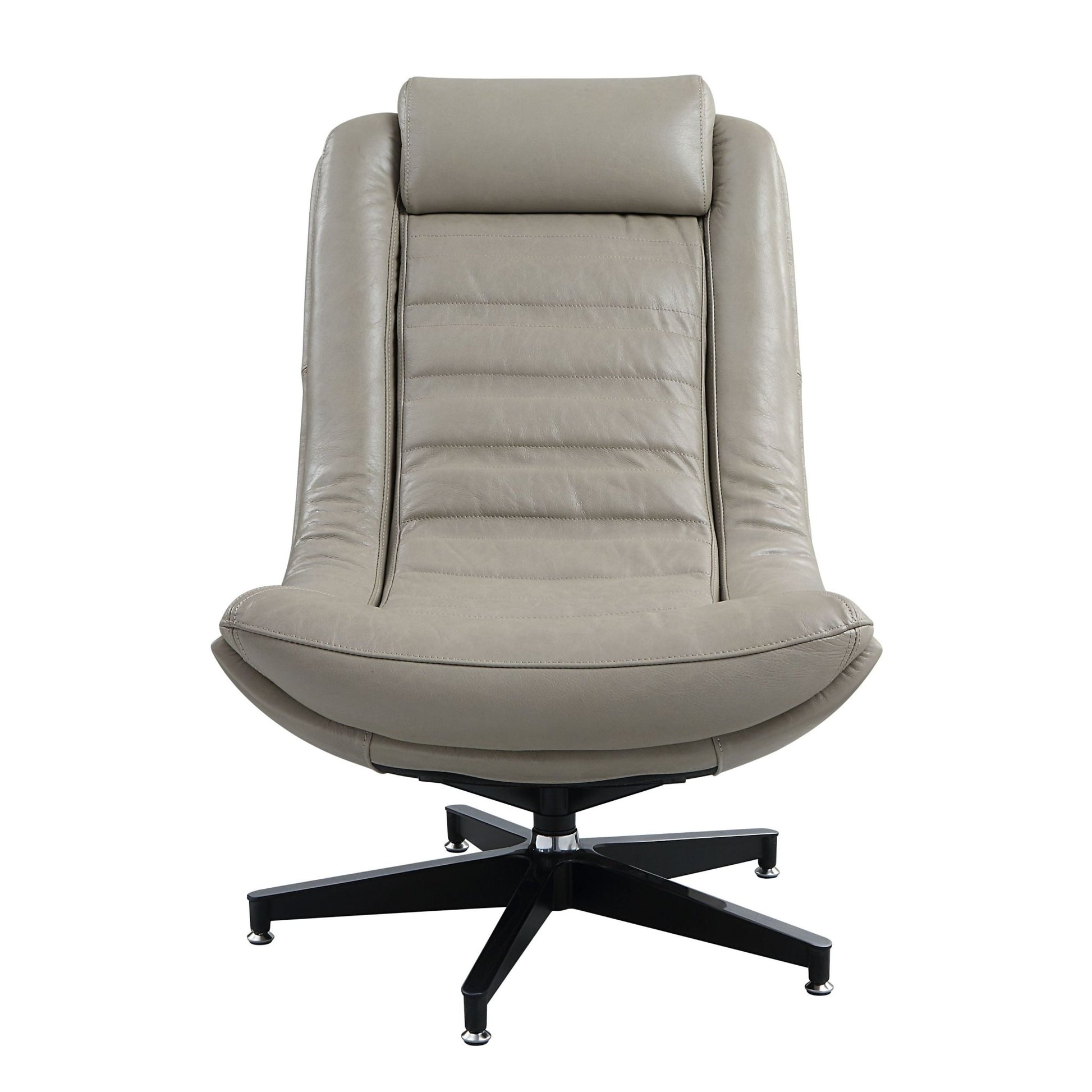 Piran Twilight Top Grain Leather Accent Chair with Swivel - 1st Choice Furniture Direct
