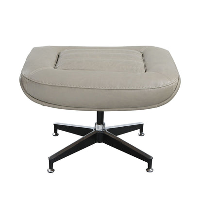 Piran Twilight Top Grain Leather Ottoman - 1st Choice Furniture Direct