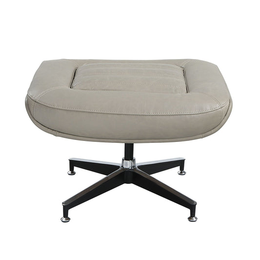 Piran Twilight Top Grain Leather Ottoman - 1st Choice Furniture Direct