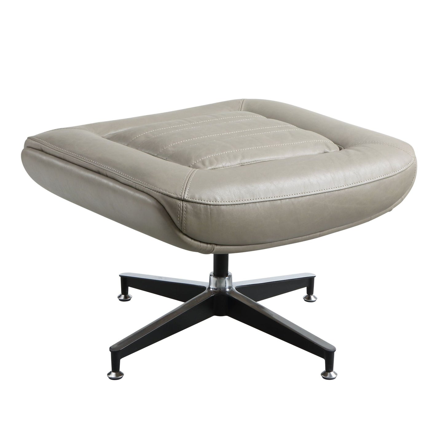 Piran Twilight Top Grain Leather Ottoman - 1st Choice Furniture Direct
