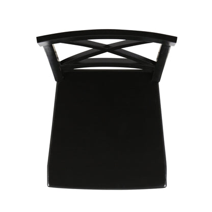 Plethora Dining Chair with X-Shaped Back, Set of 2, Black - 1st Choice Furniture Direct