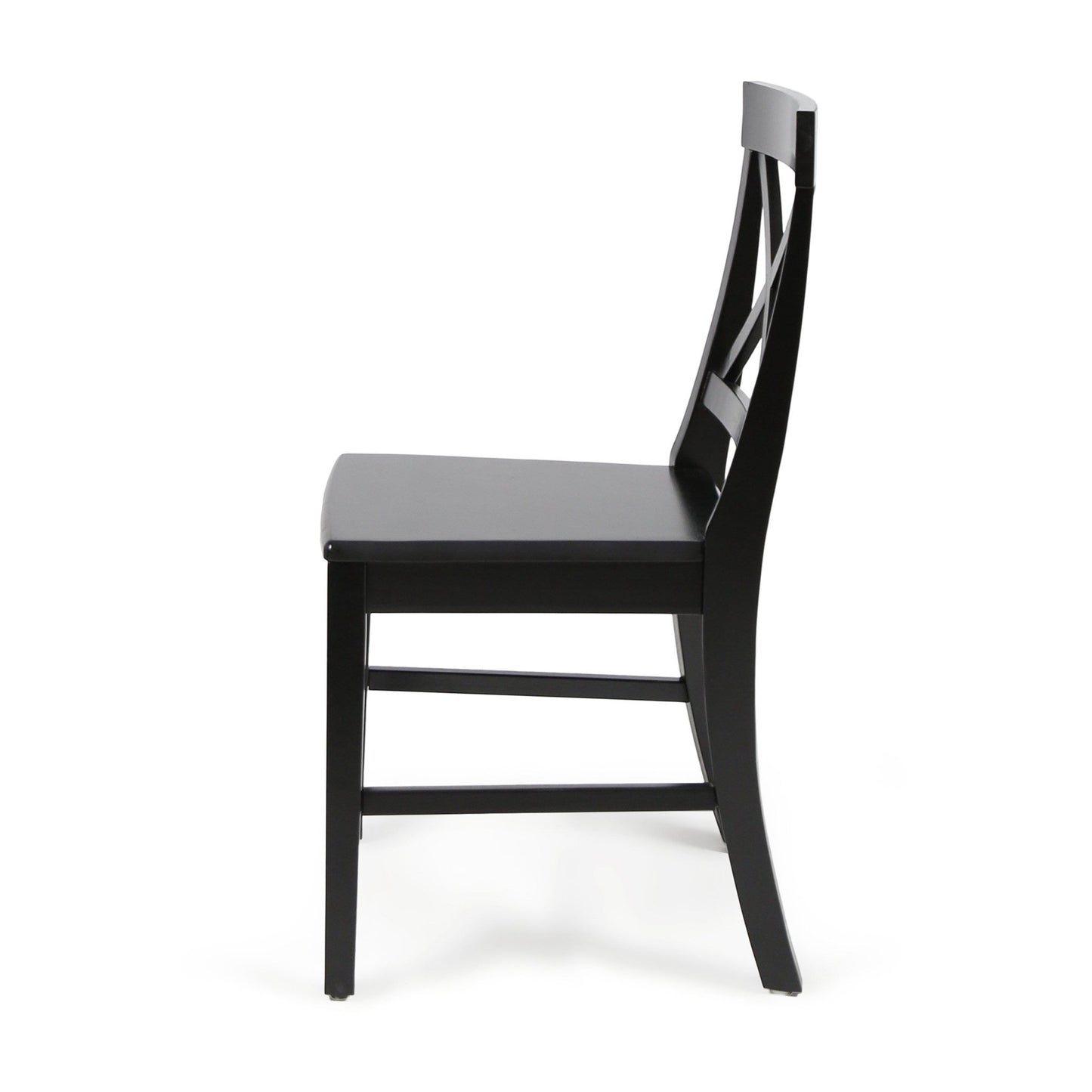 Plethora Dining Chair with X-Shaped Back, Set of 2, Black - 1st Choice Furniture Direct