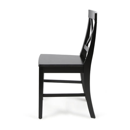 Plethora Dining Chair with X-Shaped Back, Set of 2, Black - 1st Choice Furniture Direct