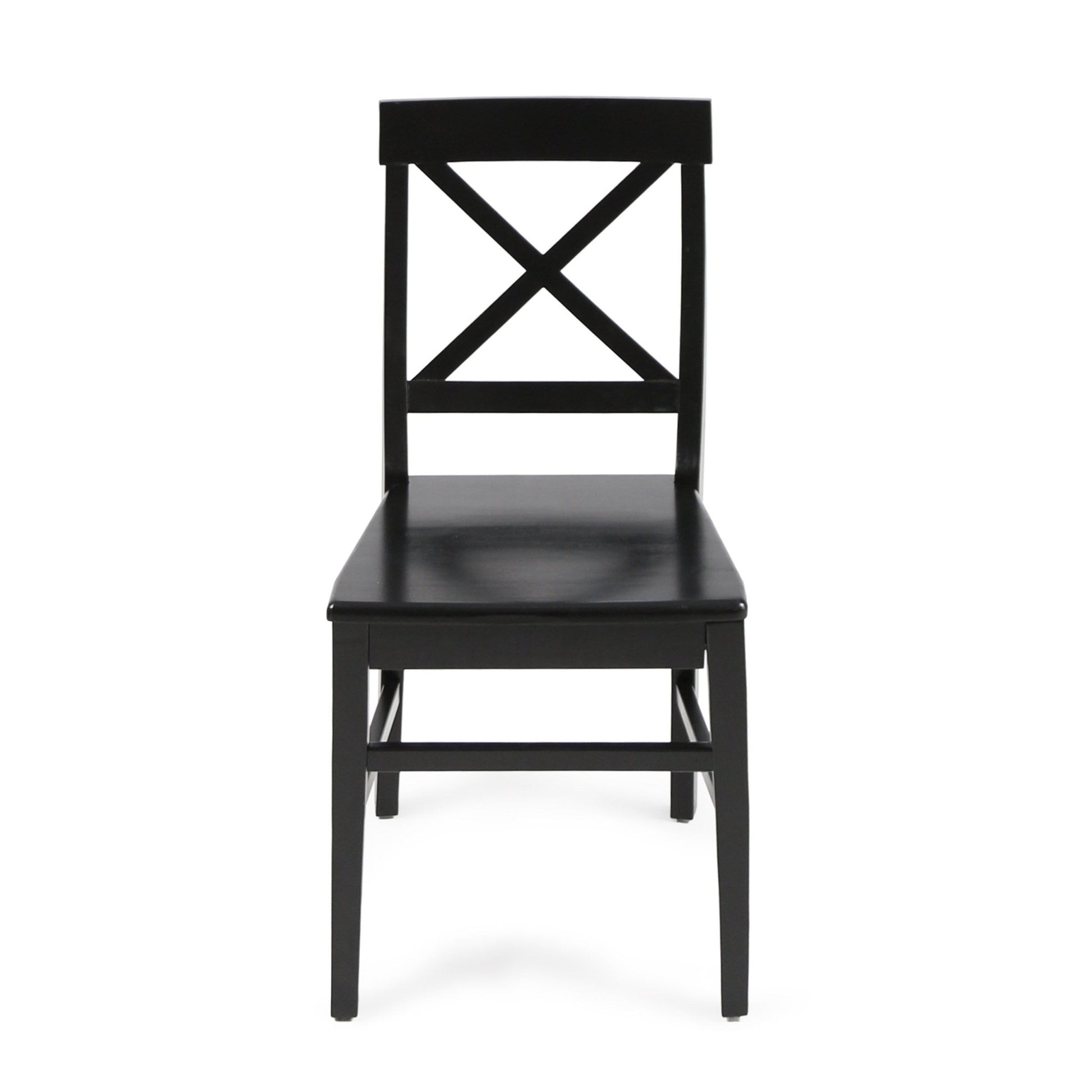 Plethora Dining Chair with X-Shaped Back, Set of 2, Black - 1st Choice Furniture Direct