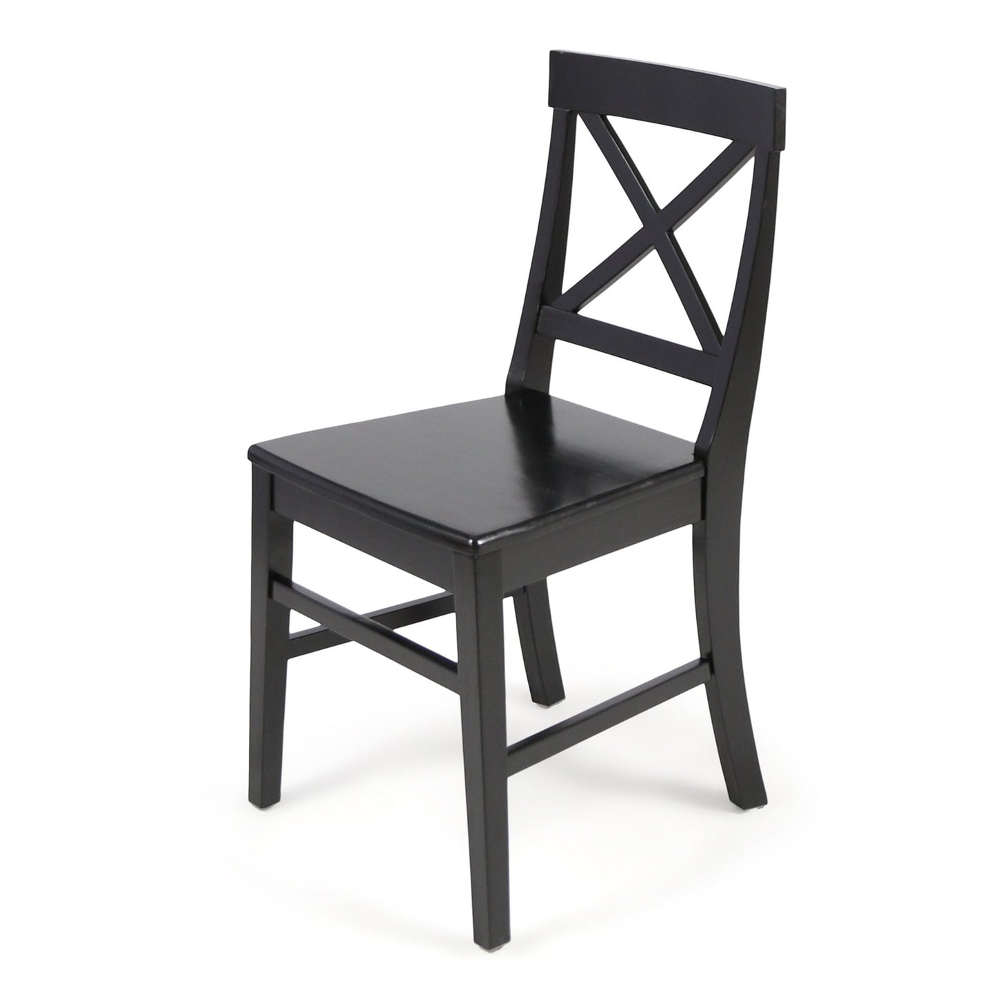 Plethora Dining Chair with X-Shaped Back, Set of 2, Black - 1st Choice Furniture Direct