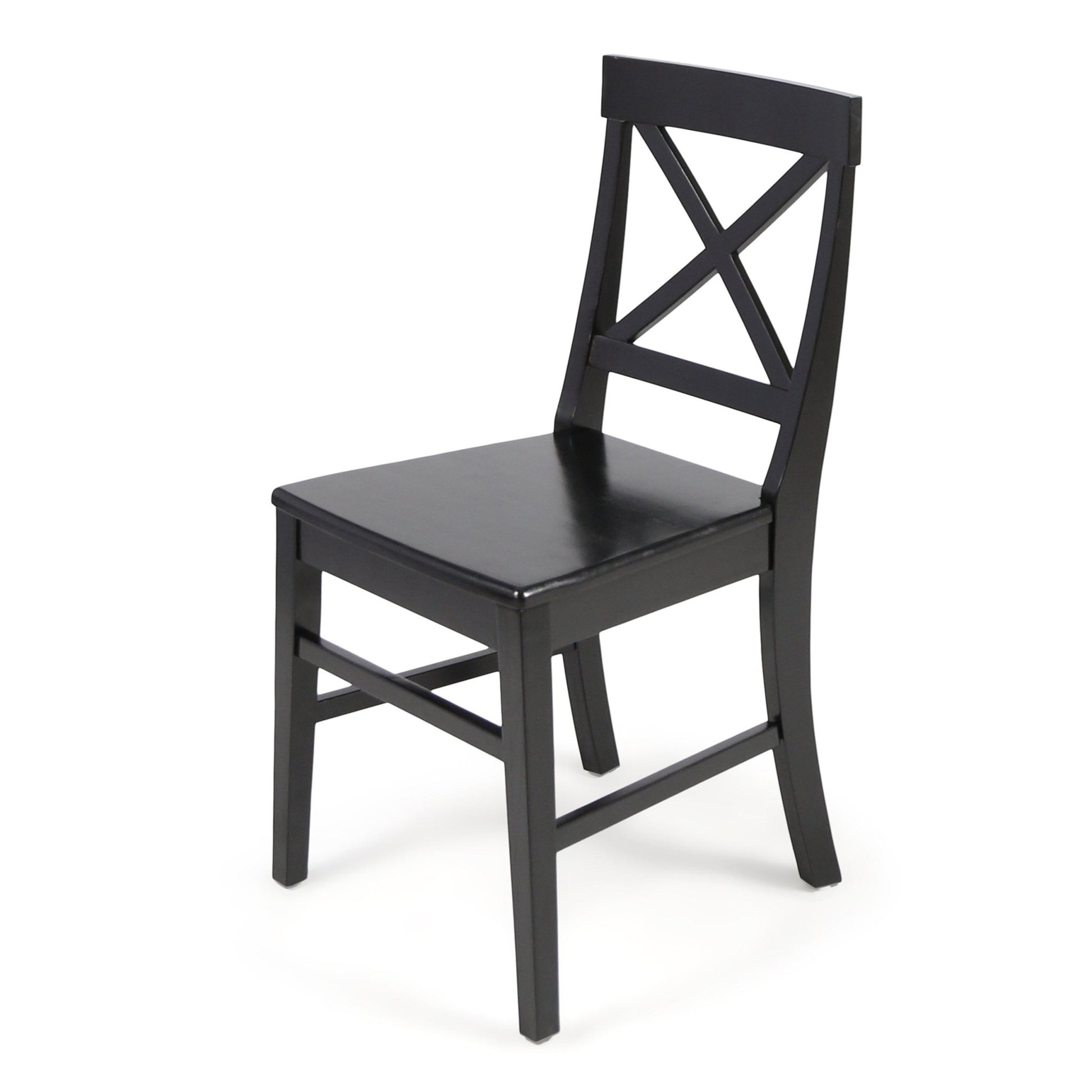 Plethora Dining Chair with X-Shaped Back, Set of 2, Black - 1st Choice Furniture Direct