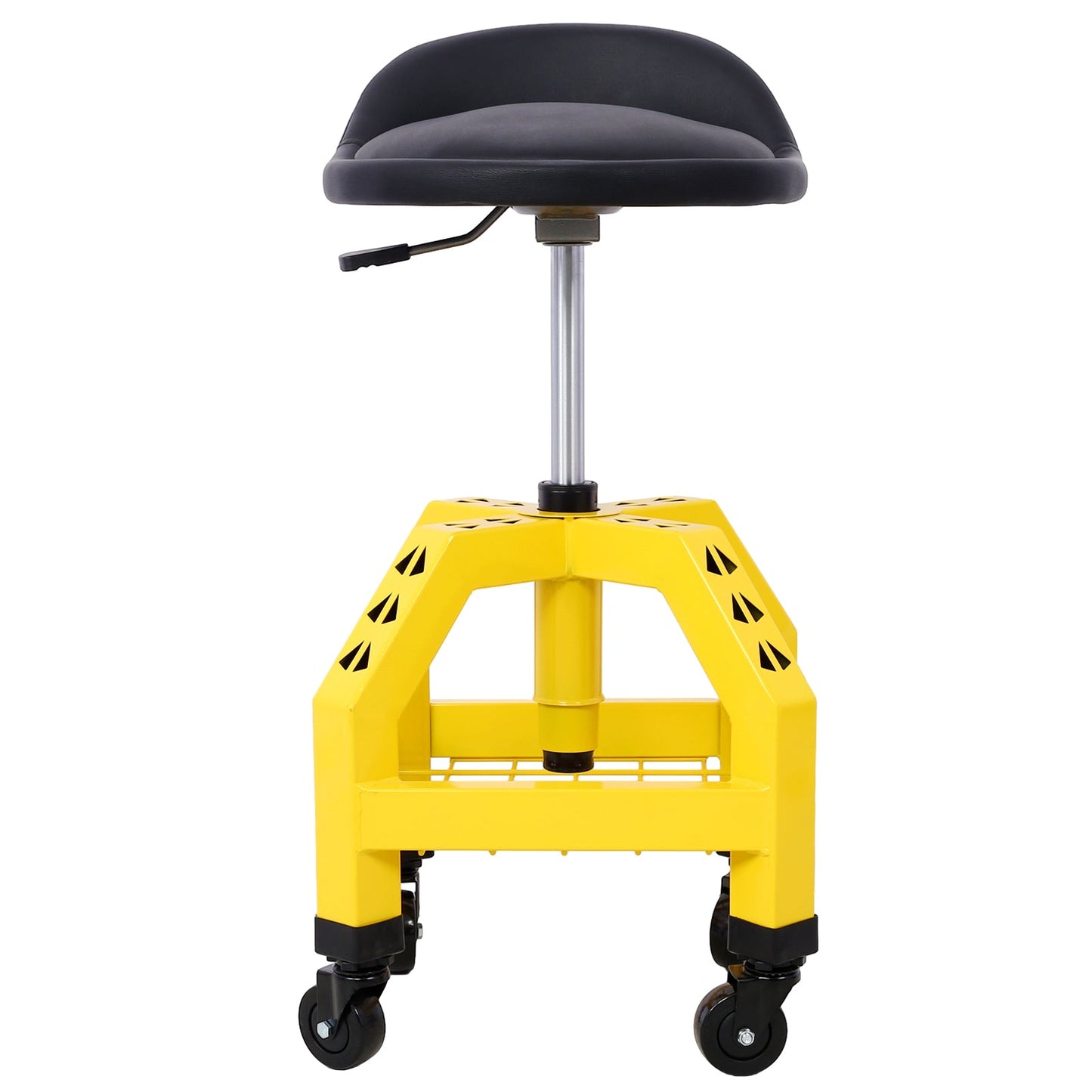 Pneumatic 360 Degree Swivel Stool, Mechanics Rolling Creeper Seat, Heavy Duty Rolling Mechanics Stool, Shop Stool with Casters yellow - 1st Choice Furniture Direct