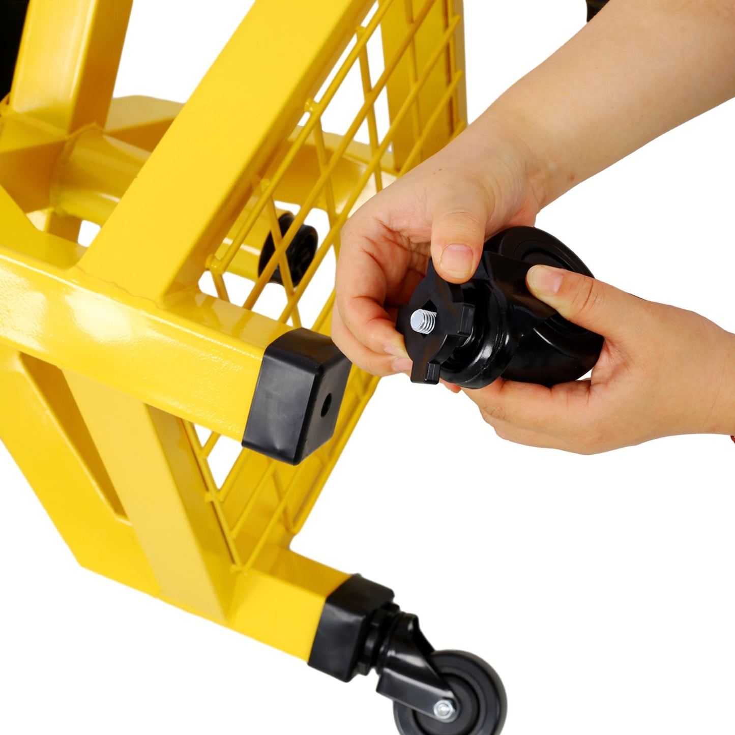 Pneumatic 360 Degree Swivel Stool, Mechanics Rolling Creeper Seat, Heavy Duty Rolling Mechanics Stool, Shop Stool with Casters yellow - 1st Choice Furniture Direct