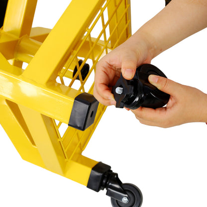 Pneumatic 360 Degree Swivel Stool, Mechanics Rolling Creeper Seat, Heavy Duty Rolling Mechanics Stool, Shop Stool with Casters yellow - 1st Choice Furniture Direct