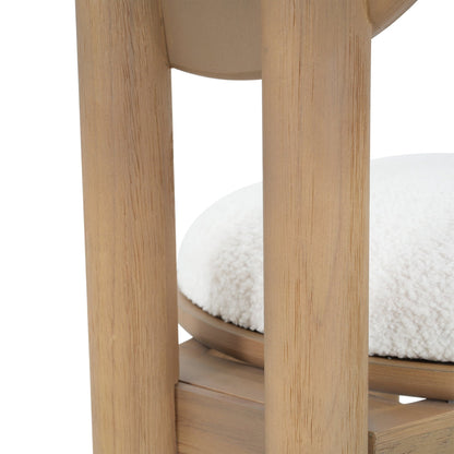 Polyester Beige Fabric Dining Chair with wooden frame (Set of 2) - Natural - 1st Choice Furniture Direct