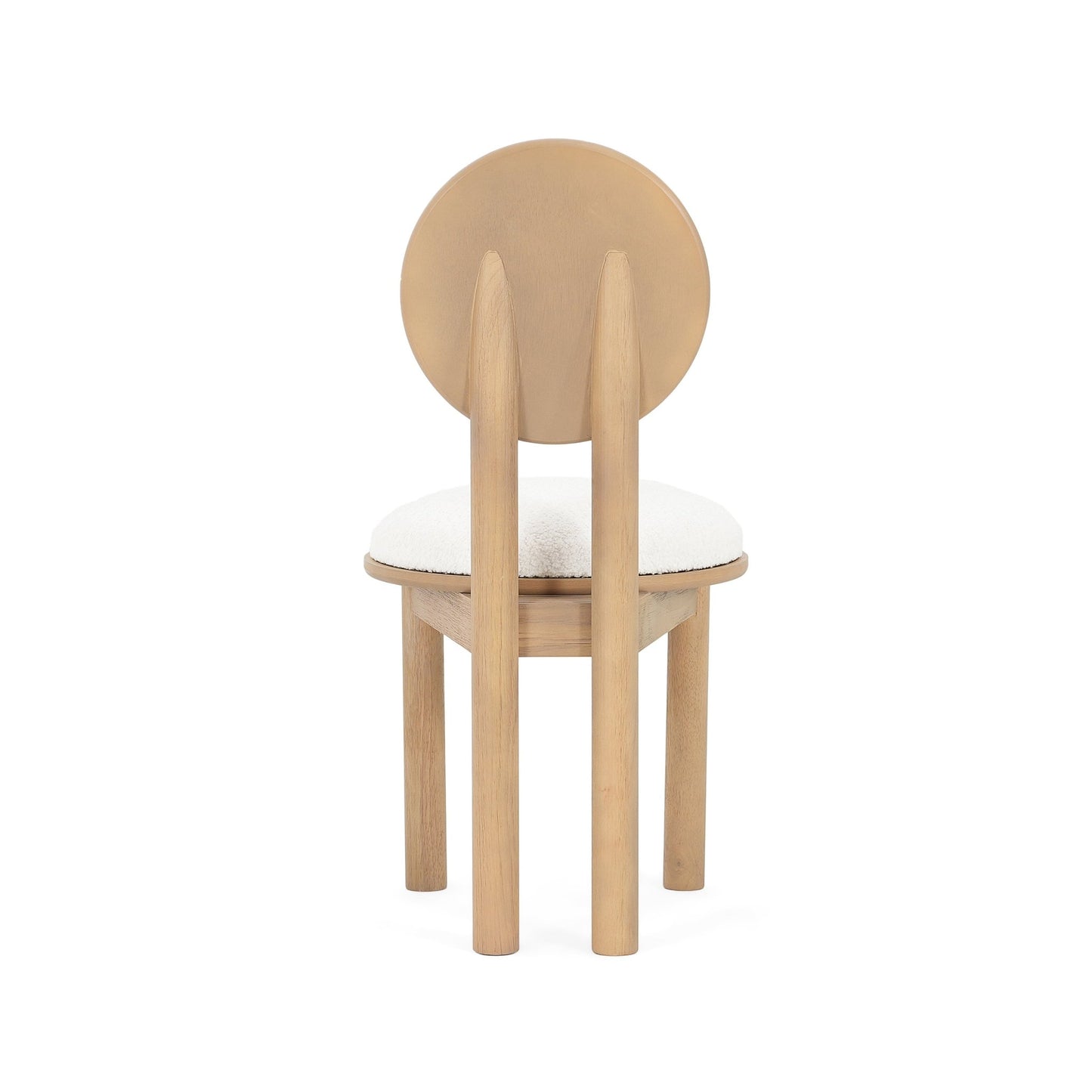 Polyester Beige Fabric Dining Chair with wooden frame (Set of 2) - Natural - 1st Choice Furniture Direct