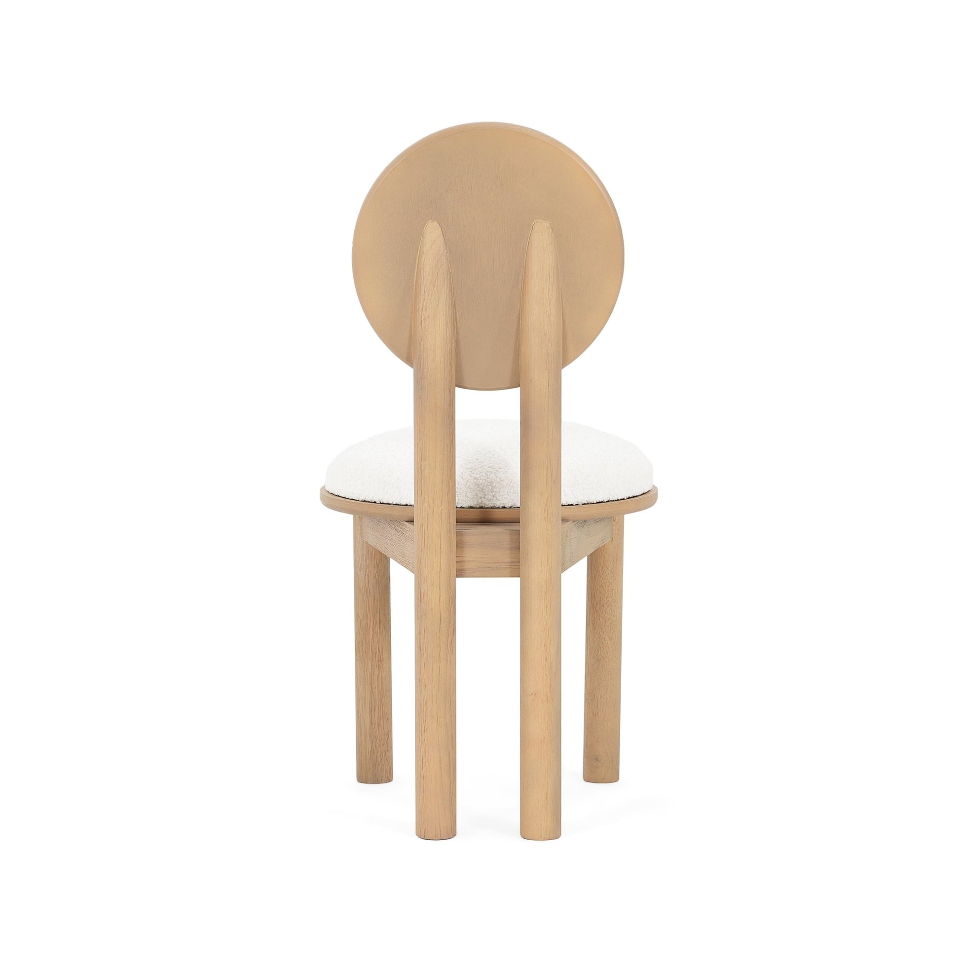Polyester Beige Fabric Dining Chair with wooden frame (Set of 2) - Natural - 1st Choice Furniture Direct