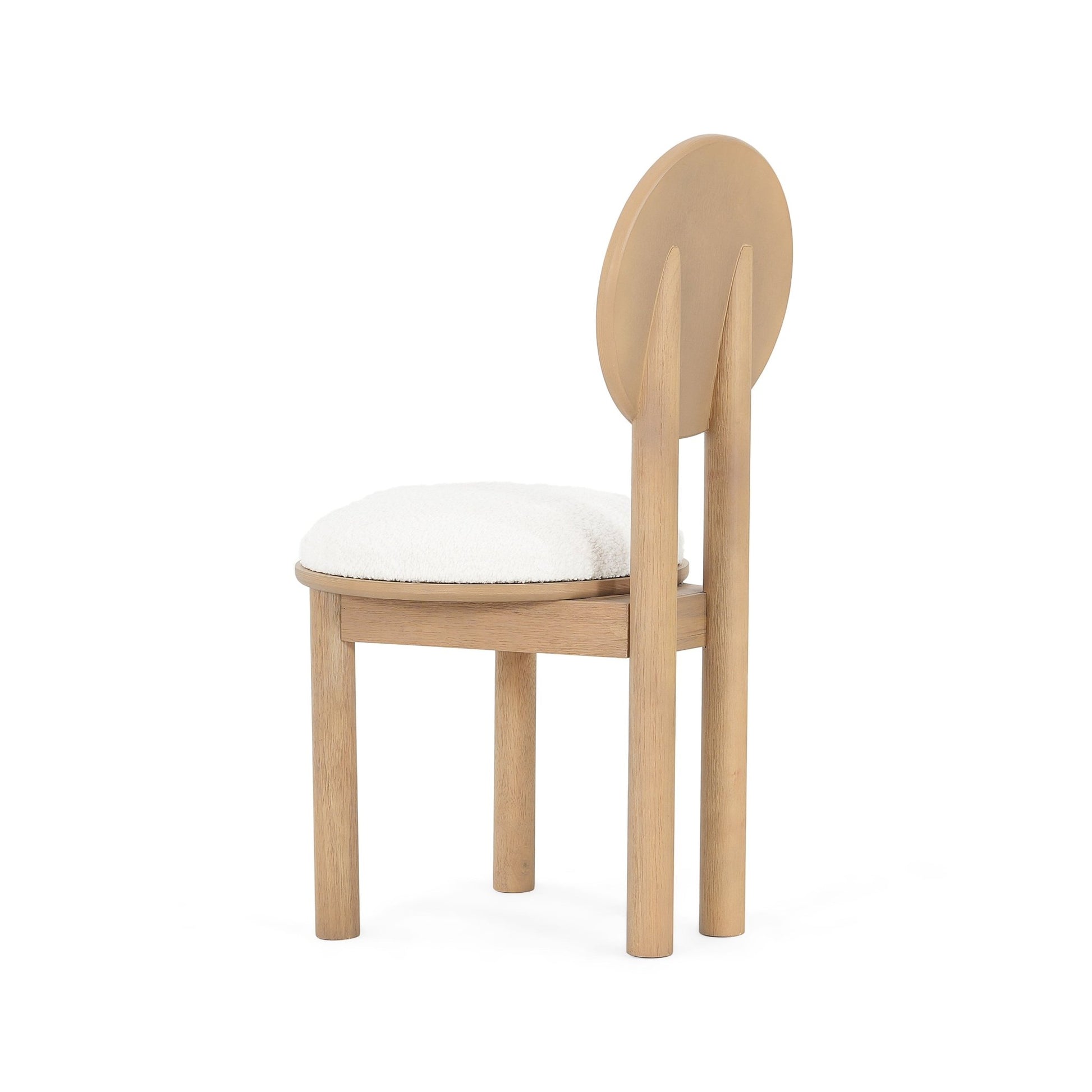 Polyester Beige Fabric Dining Chair with wooden frame (Set of 2) - Natural - 1st Choice Furniture Direct