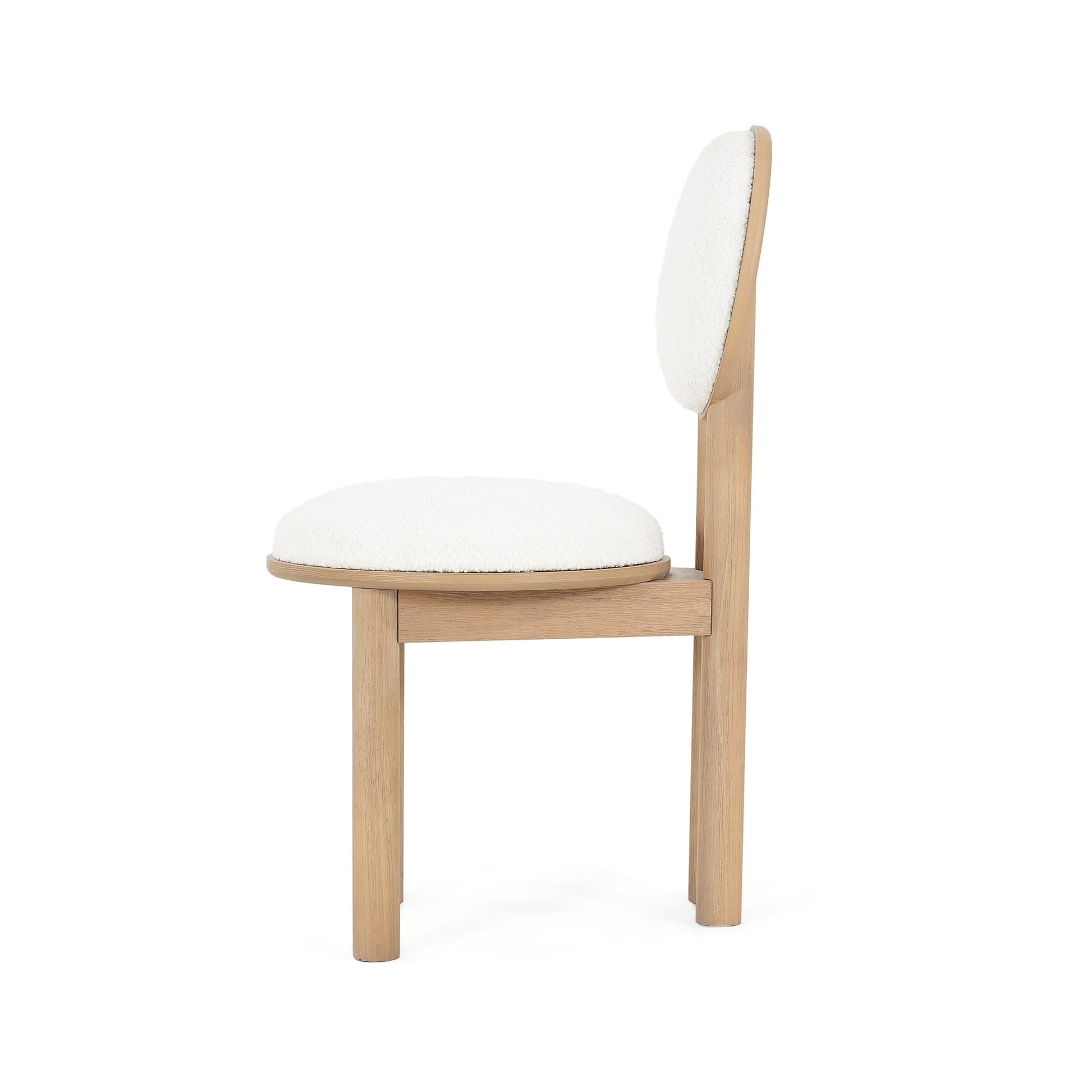 Polyester Beige Fabric Dining Chair with wooden frame (Set of 2) - Natural - 1st Choice Furniture Direct