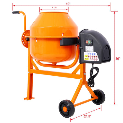 Portable Electric Concrete Mixer 3 Cu Ft Cement Mixer - 1st Choice Furniture Direct