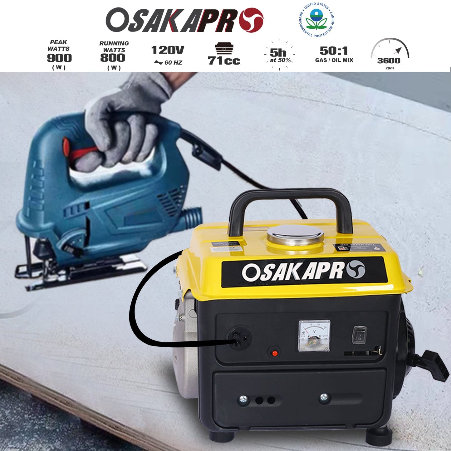 Portable Generator, Outdoor generator Low Noise, Gas Powered Generator,Generators for Home Use - 1st Choice Furniture Direct