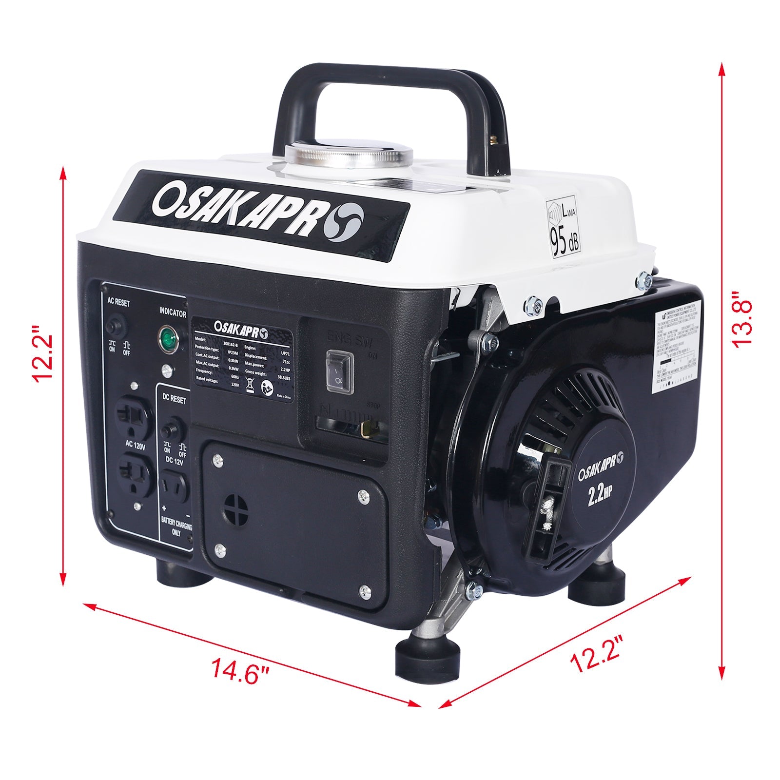 Portable Generator, Outdoor generator Low Noise, Gas Powered Generator,Generators for Home Use EPA Compliant - 1st Choice Furniture Direct