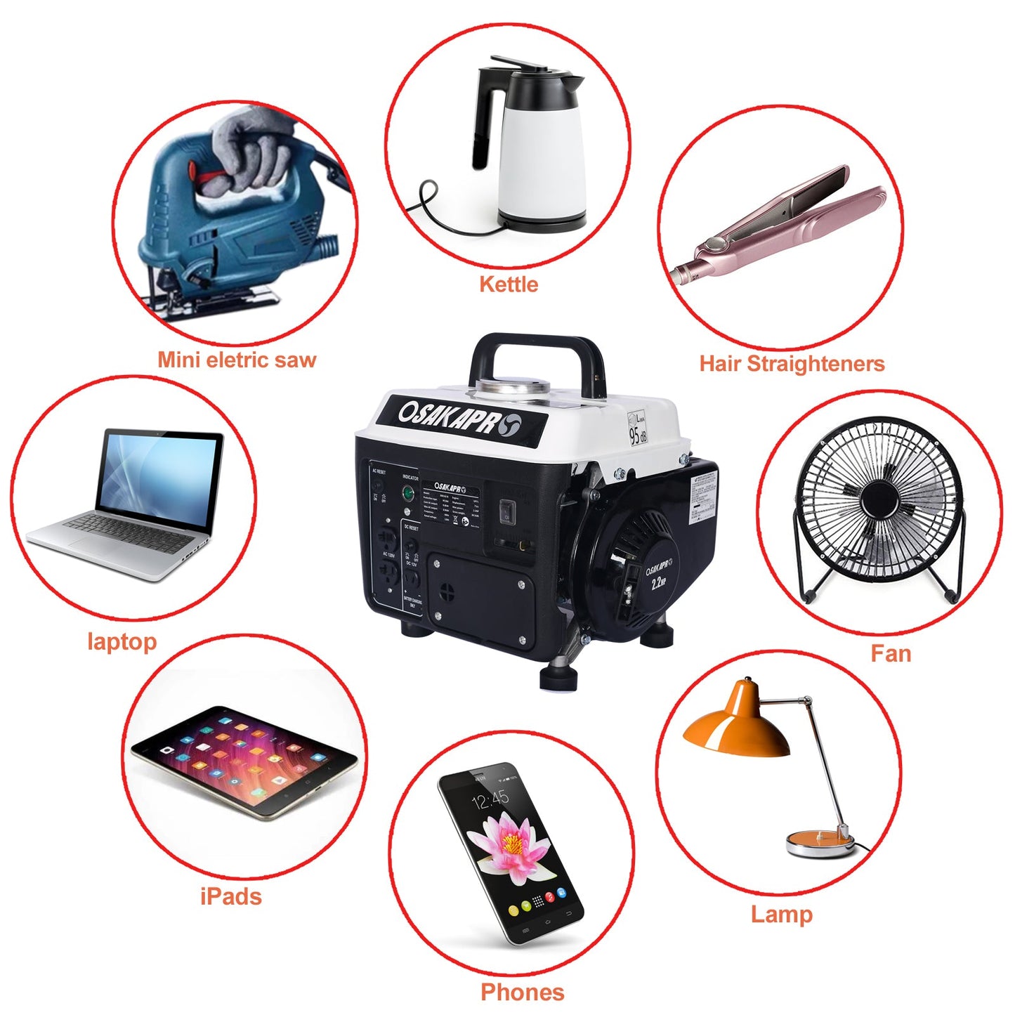 Portable Generator, Outdoor generator Low Noise, Gas Powered Generator,Generators for Home Use EPA Compliant - 1st Choice Furniture Direct