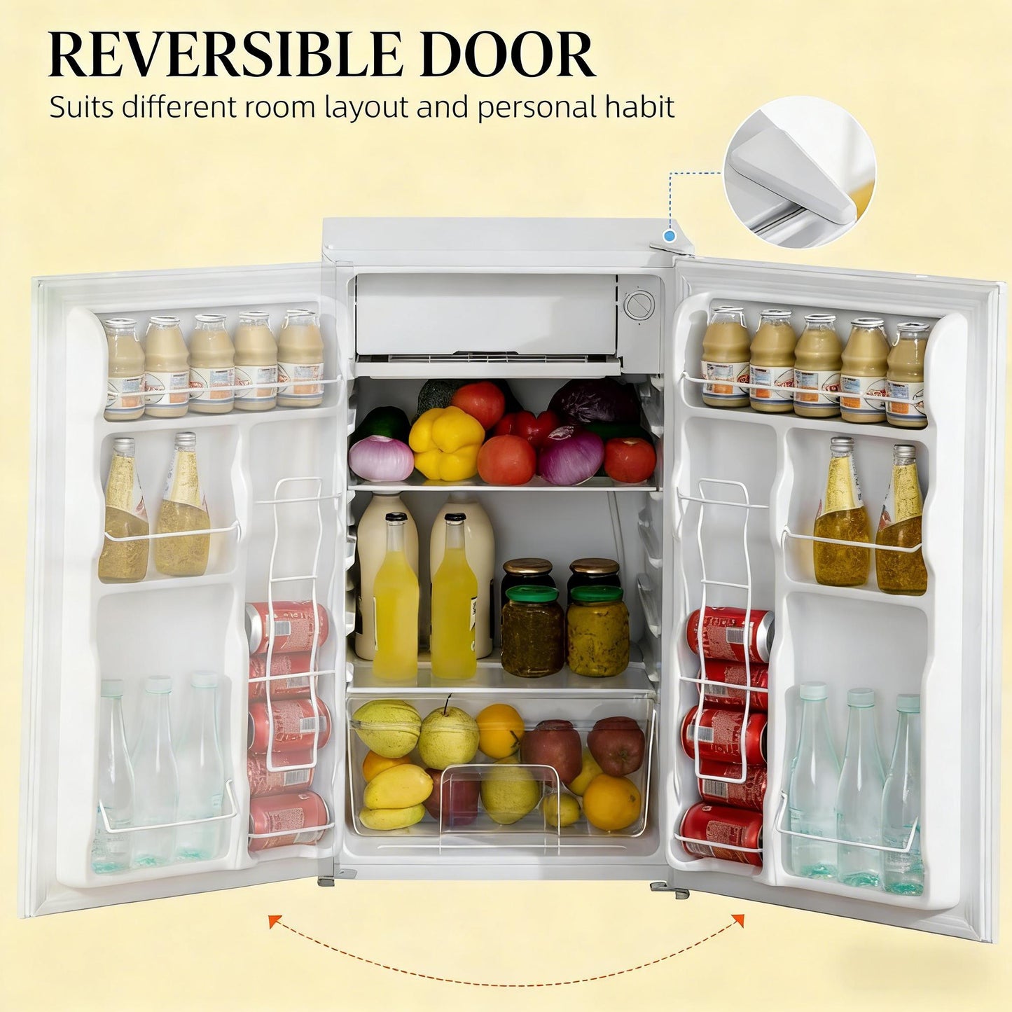 Portable Mechanical Thermostat,Small Refrigerator,Mini Fridge, - 1st Choice Furniture Direct